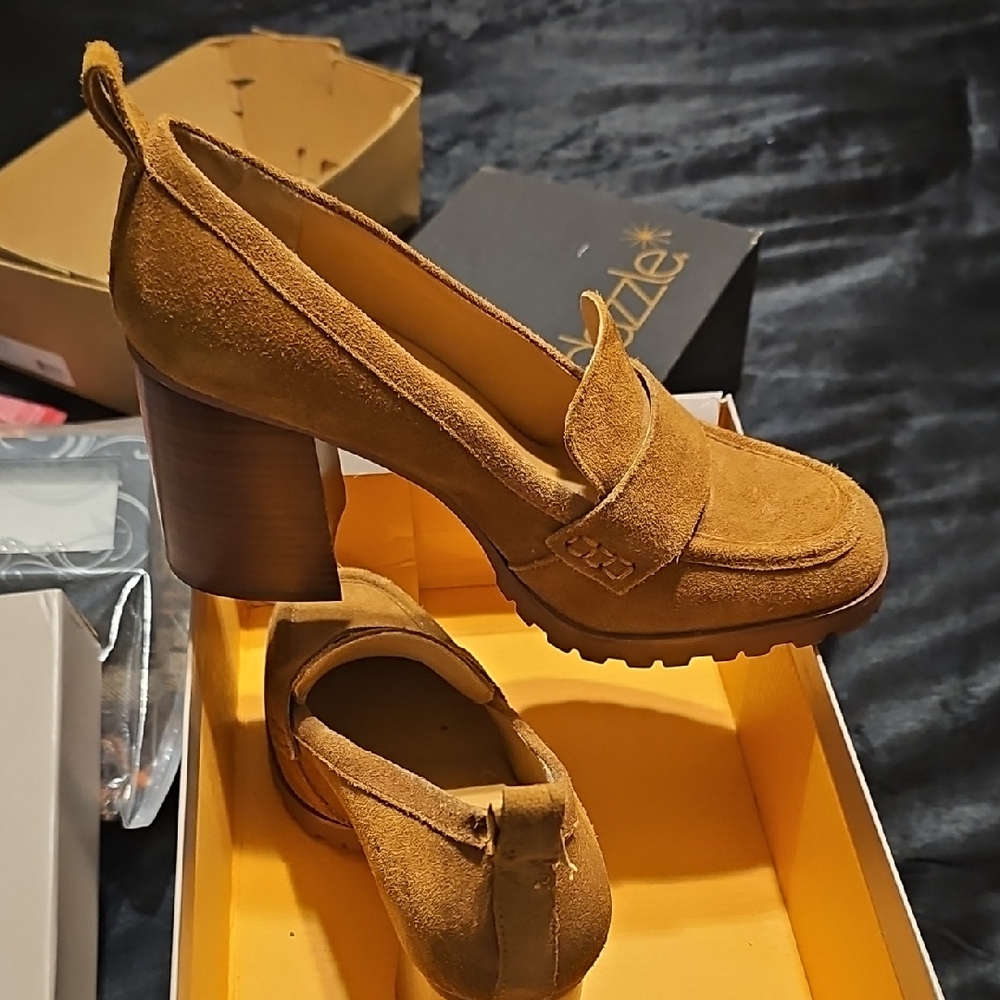 Crown Vintage Tan Suede Heels